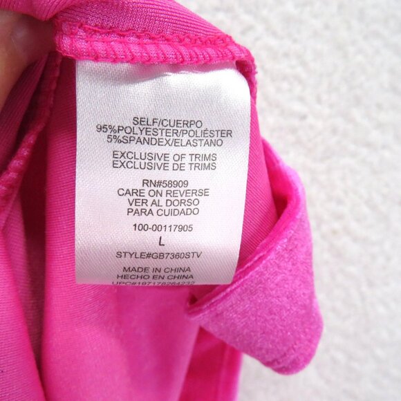 GB Dress Size Large Hot Pink Velvety Adjustable Spaghetti Strap Mini Bodycon New - Picture 6 of 10